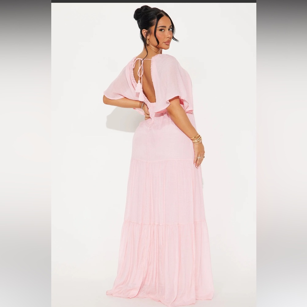 Peony Ruffle Maxi Dress - Blush